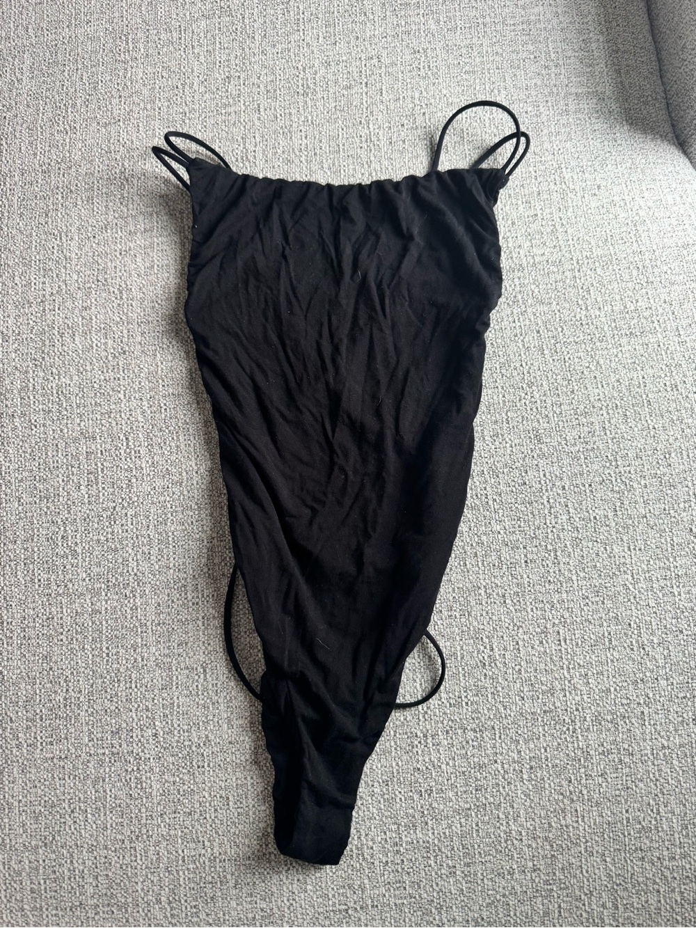 Black Women's Strappy Bodysuit